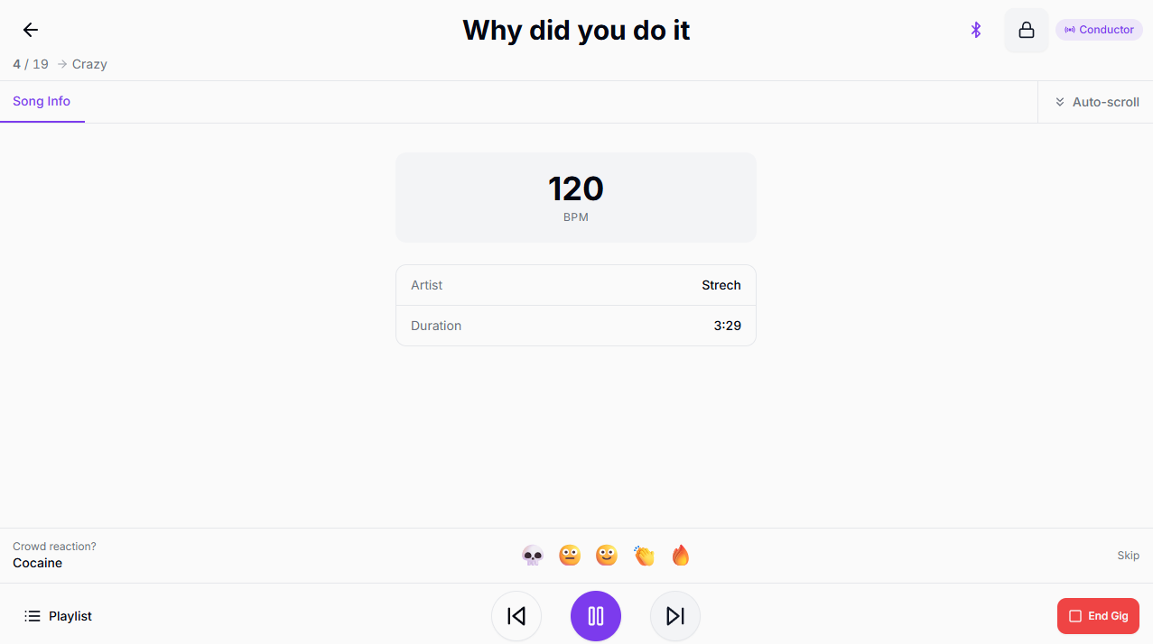 Bandvalet app – screen 3