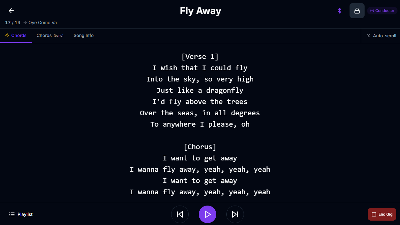 Bandvalet app – screen 4